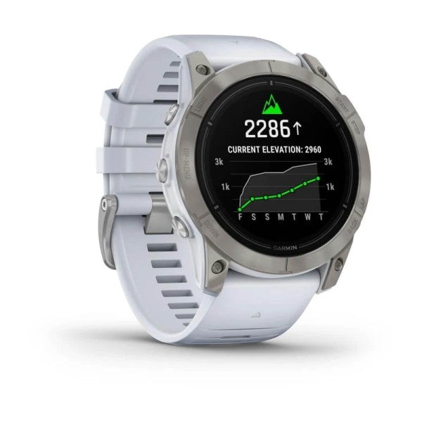 Garmin Epix Pro X Gen2 Sapphire Titanyum Beyaz Kayış