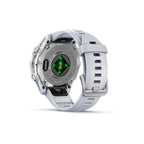 Garmin Fenix 8 - 43 mm AMOLED Gümüş Beyaz Taşlı Silikon Kayışlı