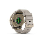 Garmin Fenix 8 - 43 mm AMOLED Sapphire Soft Gold ve Kireçtaşı Deri Kayışlı