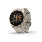 Garmin Fenix 8 - 43 mm AMOLED Sapphire Soft Gold ve Kireçtaşı Deri Kayışlı