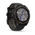 Garmin Fenix 8 - 47 mm Solar Sapphire Karbon Gri DLC Titanyum Siyah/Gri Silikon Kayışlı