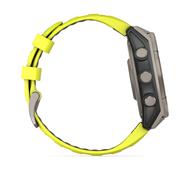 Garmin Fenix 8 - 47 mm Solar Sapphire Titanyum Amp Sarı/Grafit Silikon Kayışlı