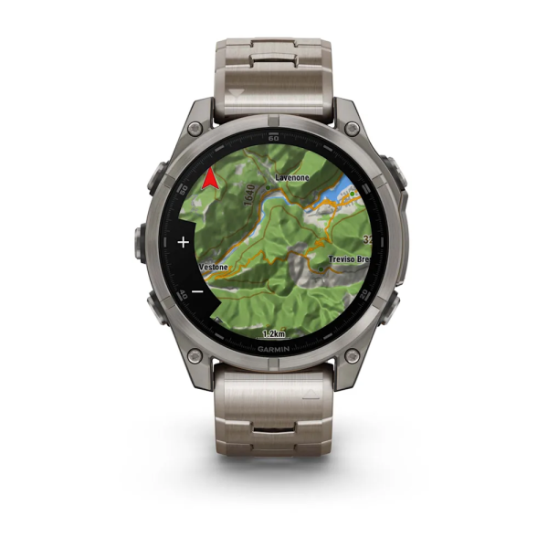 Garmin Fenix 8 – 47 mm AMOLED Sapphire Titanyum Vented Titanyum Kayışlı
