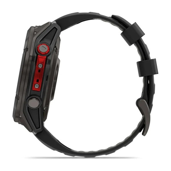 Garmin Fenix 8 - 51 mm Microled Sapphire Karbon Gri DLC Titanyum Siyah/Çakıl Grisi Silikon Kayışlı