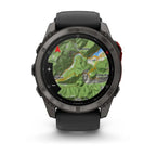 Garmin Fenix 8 - 51 mm Microled Sapphire Karbon Gri DLC Titanyum Siyah/Çakıl Grisi Silikon Kayışlı