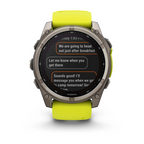 Garmin Fenix 8 - 51 mm Solar Sapphire Titanyum, Amp Sarı/Grafit Silikon Kayışlı