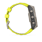 Garmin Fenix 8 - 51 mm Solar Sapphire Titanyum, Amp Sarı/Grafit Silikon Kayışlı