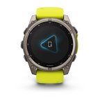 Garmin Fenix 8 - 51 mm Solar Sapphire Titanyum, Amp Sarı/Grafit Silikon Kayışlı
