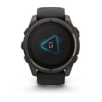Garmin Fenix 8 – 51 mm Solar Sapphire Karbon Gri DLC Titanyum ve Siyah/Çakıl Grisi Silikon Kayış