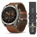 Garmin Fenix 8 – 51 mm AMOLED Sapphire Karbon Gri DLC, Deri Kayışlı