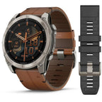 Garmin Fenix 8 – 51 mm AMOLED Sapphire Karbon Gri DLC, Deri Kayışlı