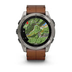 Garmin Fenix 8 – 51 mm AMOLED Sapphire Karbon Gri DLC, Deri Kayışlı