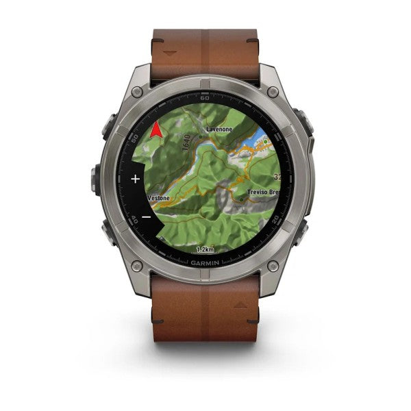 Garmin Fenix 8 – 51 mm AMOLED Sapphire Karbon Gri DLC, Deri Kayışlı