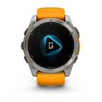 Garmin Fenix 8 – 51 mm AMOLED Sapphire Titanyum Turuncu/Grafit Kayışlı