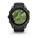 Garmin Fenix 8 – 51 mm AMOLED Slate Gri, Siyah Silikon Kayışlı