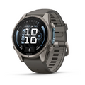 Garmin Fenix 9 43mm Titanyum Çakıl Grisi Silikon Kayışlı