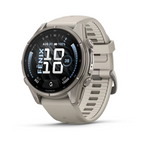 Garmin Fenix 9 43mm Titanyum Sis Grisi Silikon Kayışlı