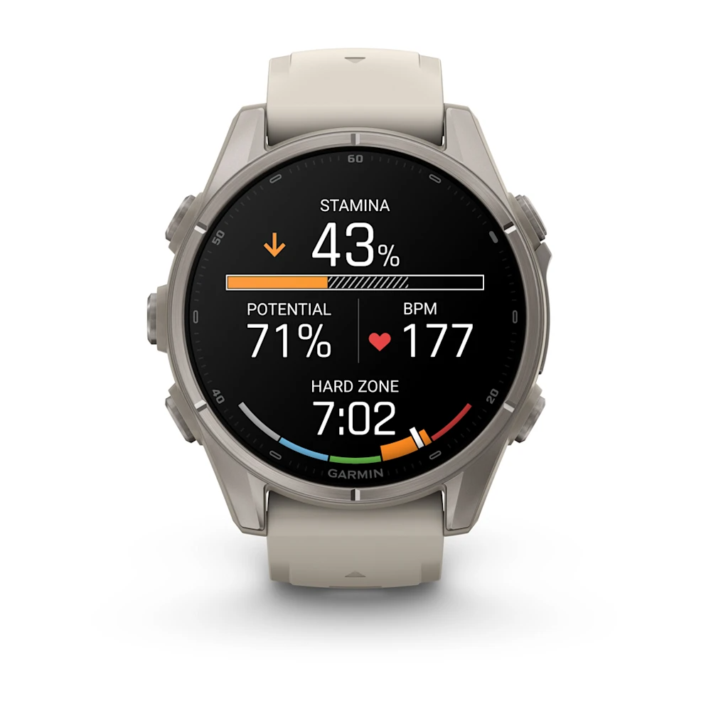 Garmin Fenix 9 43mm Titanyum Sis Grisi Silikon Kayışlı