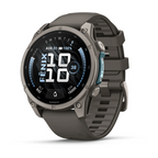 Garmin Fenix 9 47mm Titanyum Çakıl Grisi Silikon Kayışlı