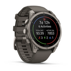 Garmin Fenix 9 47mm Titanyum Çakıl Grisi Silikon Kayışlı