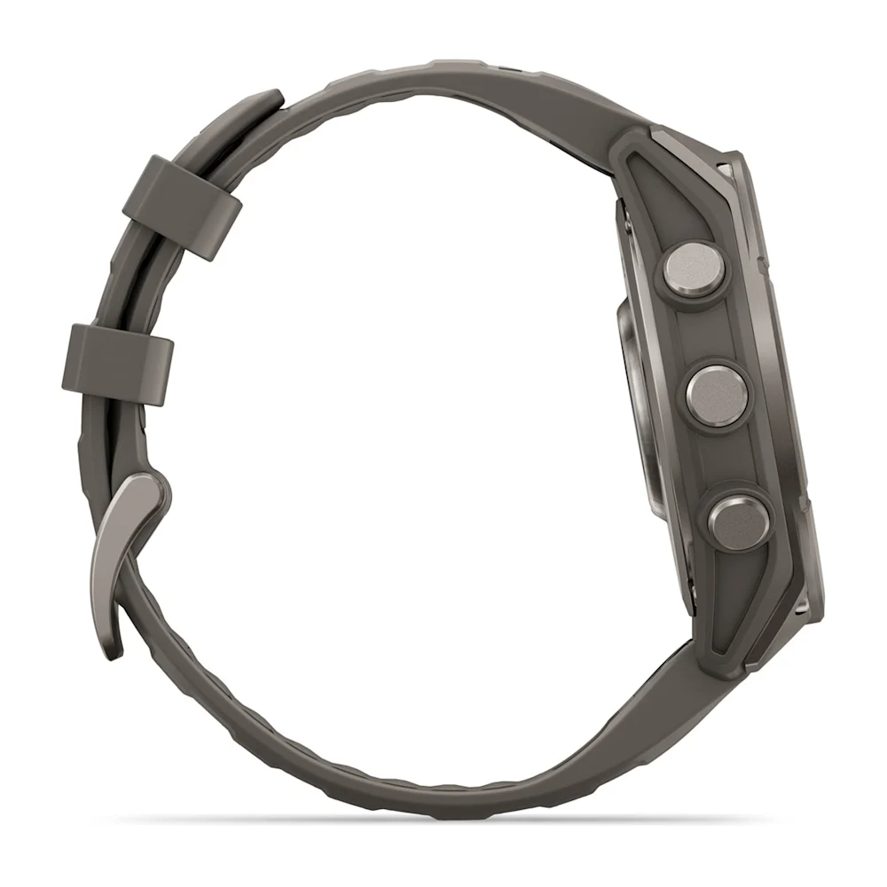 Garmin Fenix 9 47mm Titanyum Çakıl Grisi Silikon Kayışlı