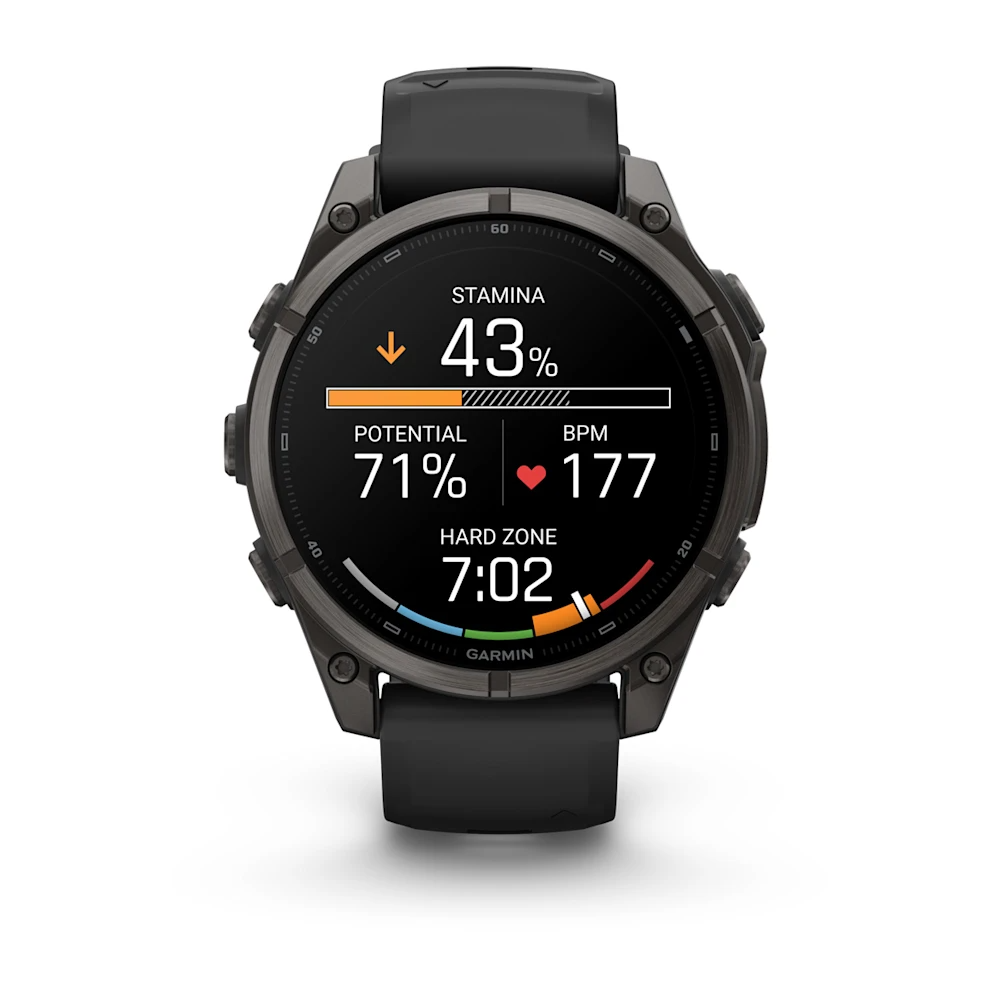 Garmin Fenix 9 47mm Titanyum Siyah Silikon Kayışlı