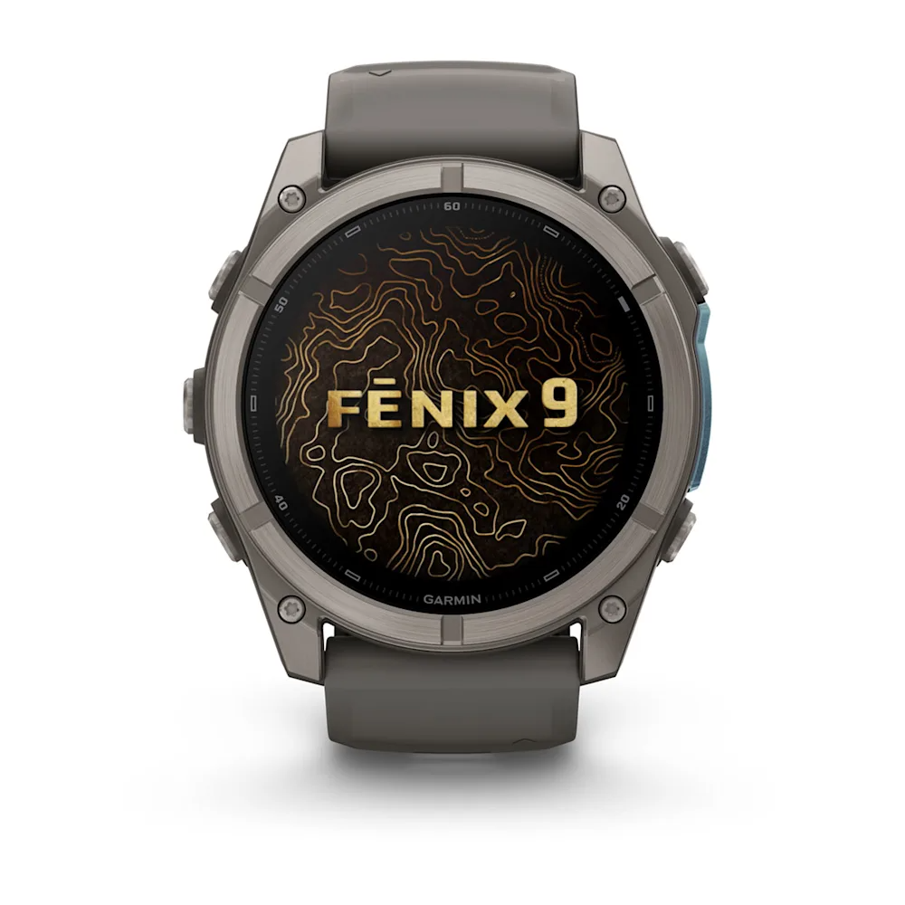 Garmin Fenix 9 51mm Titanyum Çakıl Grisi Silikon Kayışlı