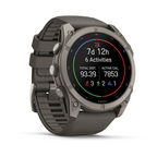 Garmin Fenix 9 51mm Titanyum Çakıl Grisi Silikon Kayışlı