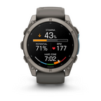 Garmin Fenix 9 51mm Titanyum Çakıl Grisi Silikon Kayışlı