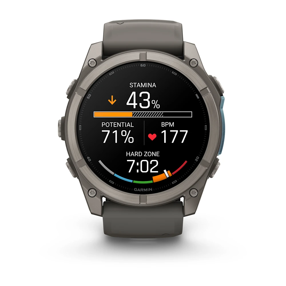 Garmin Fenix 9 51mm Titanyum Çakıl Grisi Silikon Kayışlı