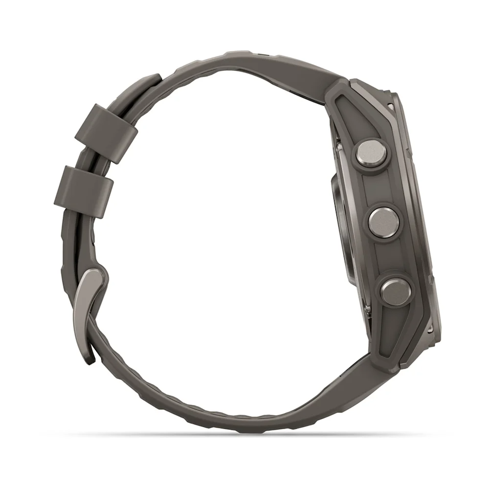 Garmin Fenix 9 51mm Titanyum Çakıl Grisi Silikon Kayışlı