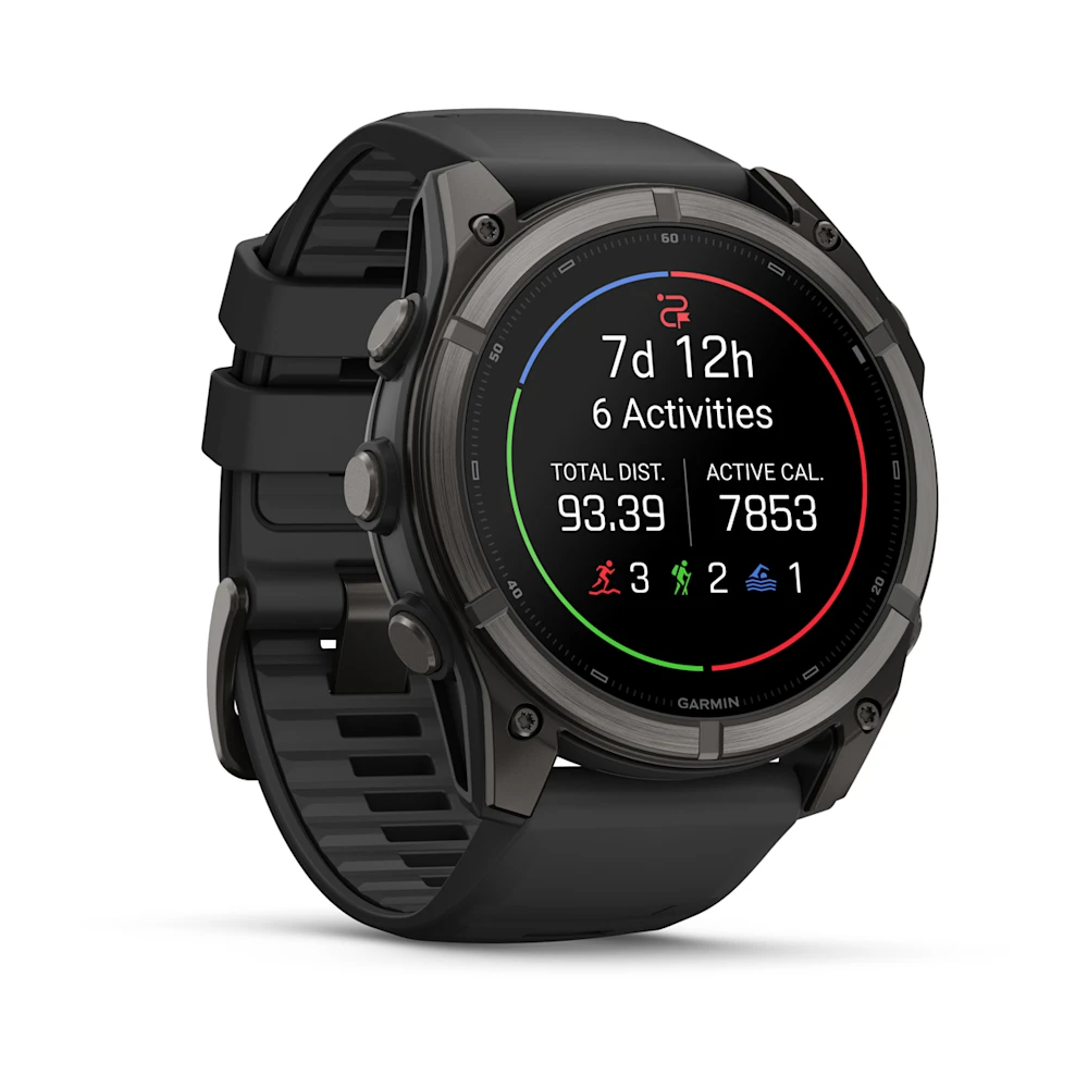Garmin Fenix 9 51mm Siyah Silikon Kayışlı