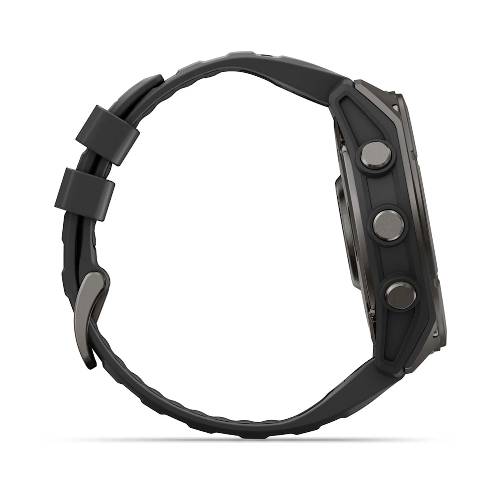 Garmin Fenix 9 51mm Siyah Silikon Kayışlı