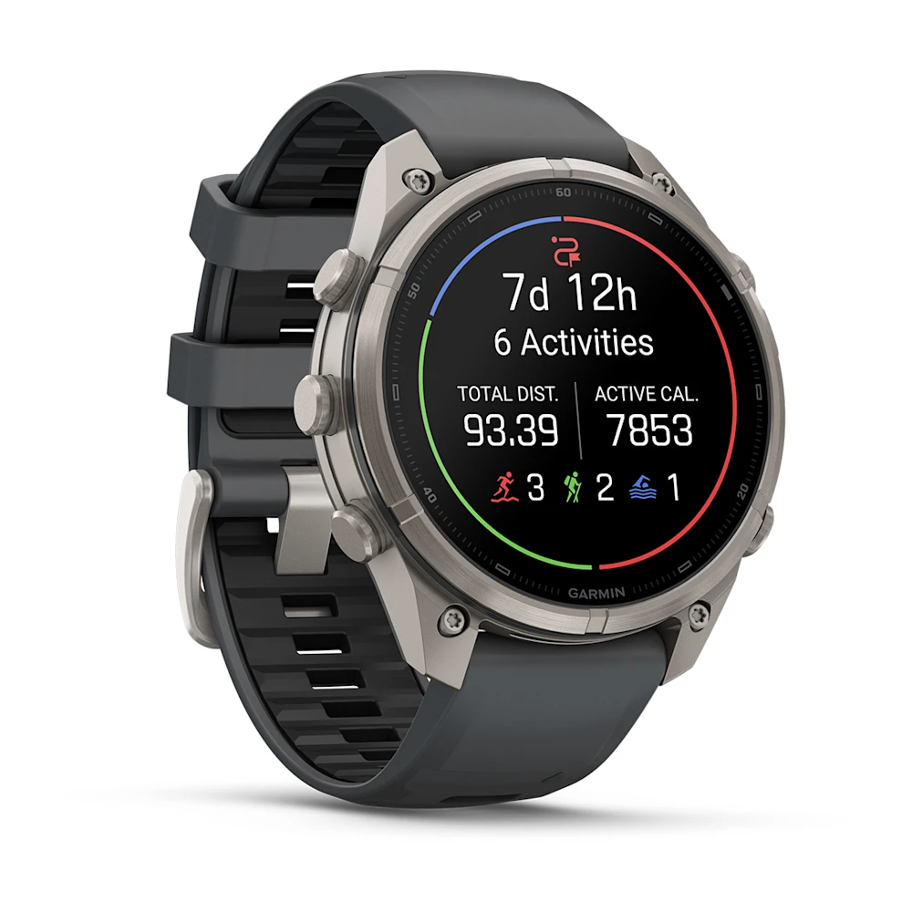 Garmin Fenix 9 Pro 47MM Titanyum Siyah Silikon Kayışlı