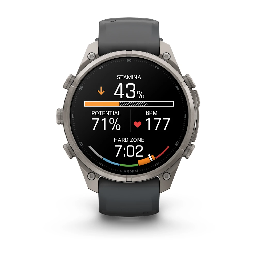 Garmin Fenix 9 Pro 47MM Titanyum Siyah Silikon Kayışlı