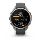 Garmin Fenix 9 Pro 47MM Titanyum Siyah Silikon Kayışlı