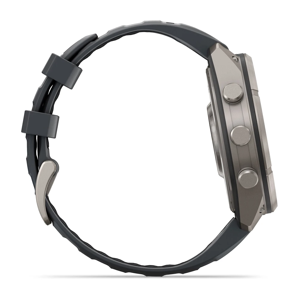 Garmin Fenix 9 Pro 47MM Titanyum Siyah Silikon Kayışlı