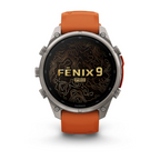 Garmin Fenix 9 Pro İnreach 47MM Titanyum Turuncu Silikon Kayışlı