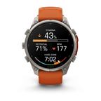 Garmin Fenix 9 Pro İnreach 47MM Titanyum Turuncu Silikon Kayışlı