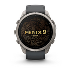 Garmin Fenix 9 Pro 51MM Karbon Gri DLC Titanyum Siyah Silikon Kayışlı