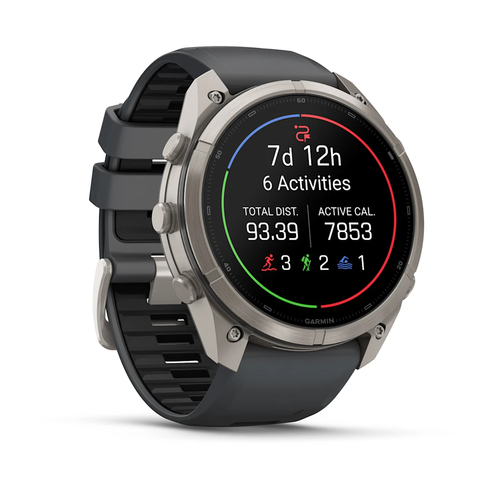Garmin Fenix 9 Pro 51MM Karbon Gri DLC Titanyum Siyah Silikon Kayışlı