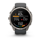 Garmin Fenix 9 Pro 51MM Karbon Gri DLC Titanyum Siyah Silikon Kayışlı