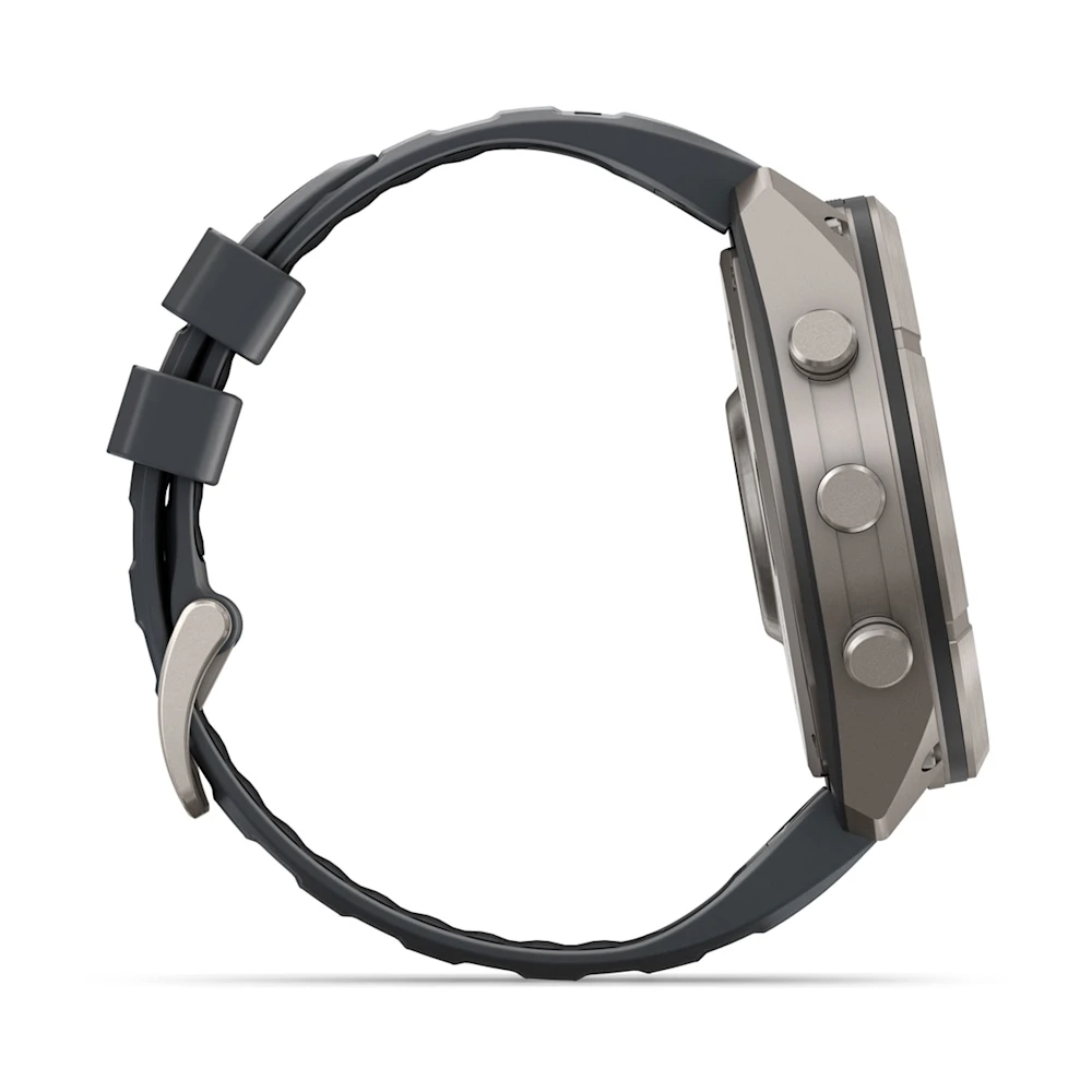 Garmin Fenix 9 Pro 51MM Karbon Gri DLC Titanyum Siyah Silikon Kayışlı