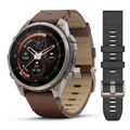 Garmin Fenix 9 Pro İnreach 47MM Titanyum Kahverengi Deri Kayışlı