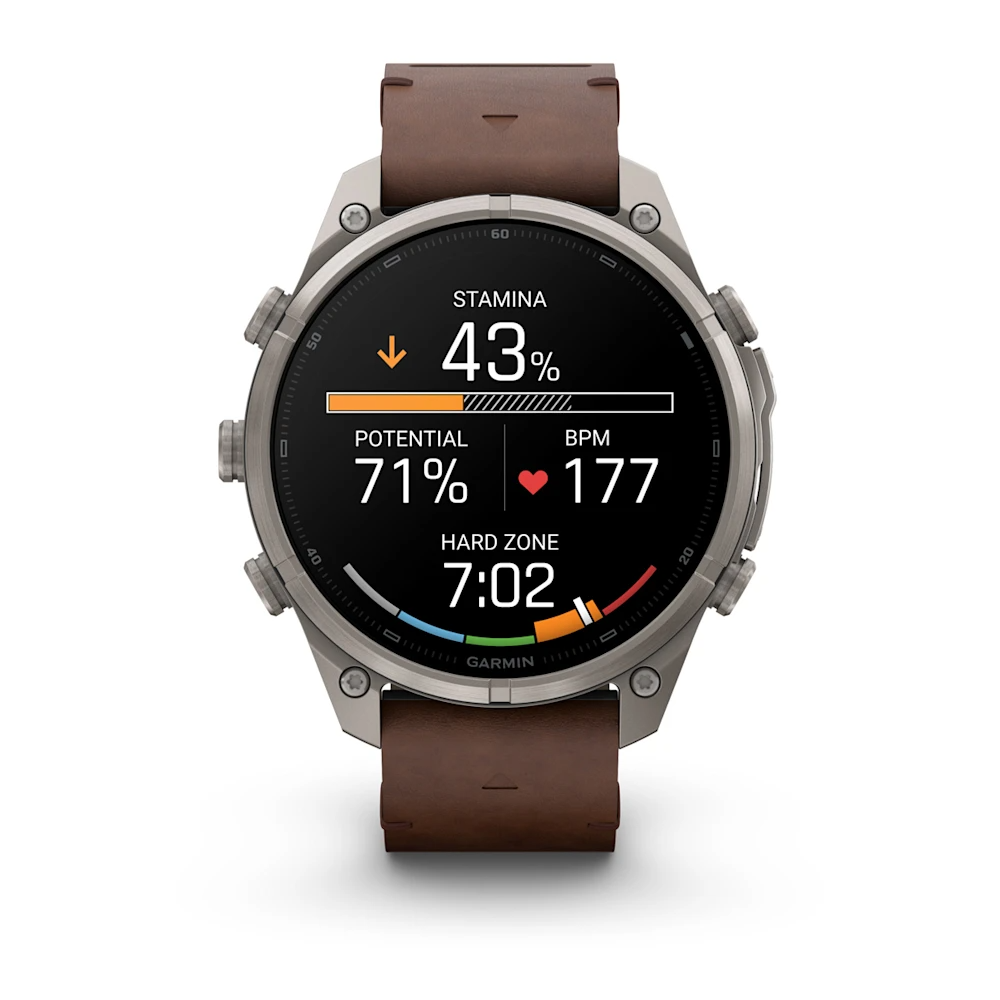 Garmin Fenix 9 Pro İnreach 47MM Titanyum Kahverengi Deri Kayışlı