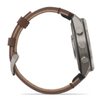 Garmin Fenix 9 Pro İnreach 47MM Titanyum Kahverengi Deri Kayışlı