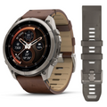 Garmin Fenix 9 Pro İnreach 51MM Titanyum Kahverengi Deri Kayışlı