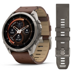 Garmin Fenix 9 Pro İnreach 51MM Titanyum Kahverengi Deri Kayışlı