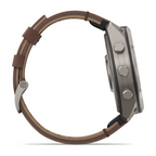 Garmin Fenix 9 Pro İnreach 51MM Titanyum Kahverengi Deri Kayışlı