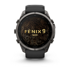 Garmin Fenix 9 Pro İnreach 51MM Karbon Gri DLC Titanyum Siyah Silikon Kayışlı